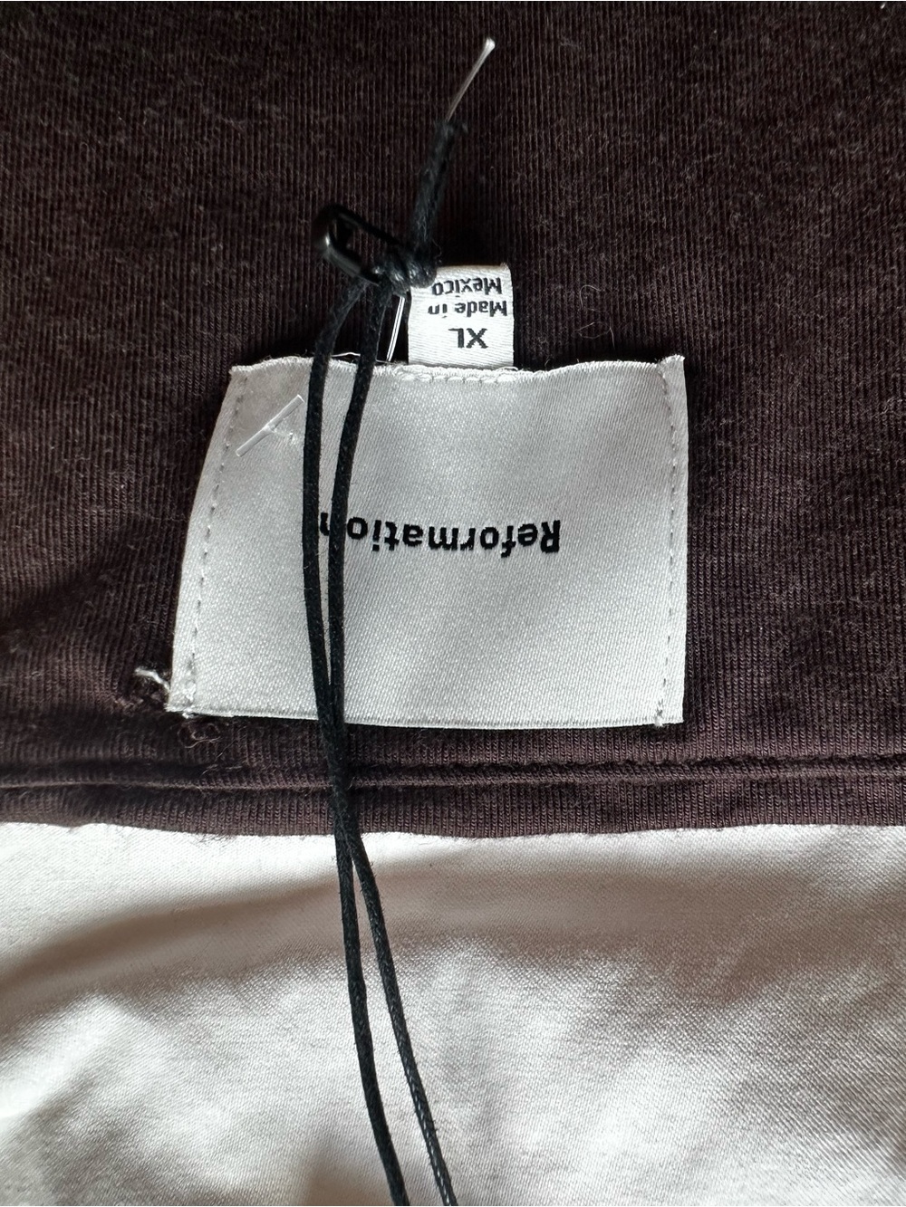 Reformation Contemporary Milo Knit Midi Dress Brown Size XL Brand New With Tags - Picture 5 of 9